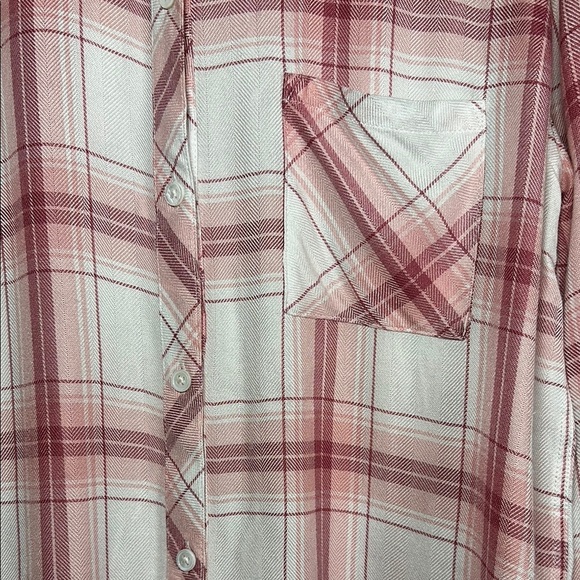 NWOT Rails Pink and White Plaid Shirt Medium - Picture 3 of 5